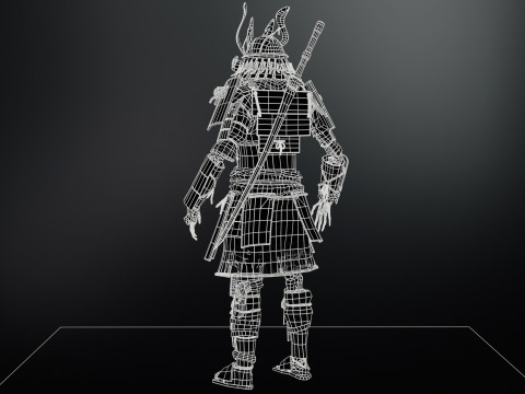 Skeleton Samurai Modelo 3D