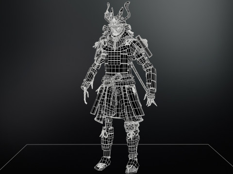 Skeleton Samurai Modelo 3D