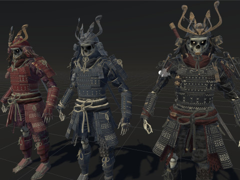Skeleton Samurai Modelo 3D