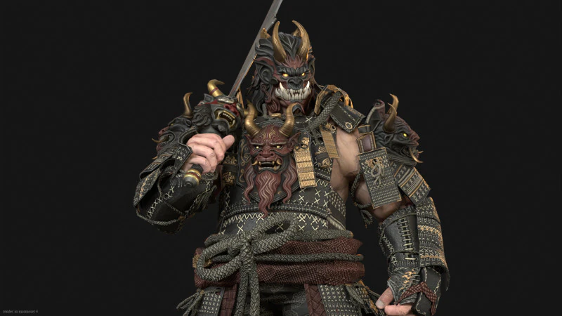 Oni 3D Model .c4d .max .obj .3ds .fbx .stl .blend 