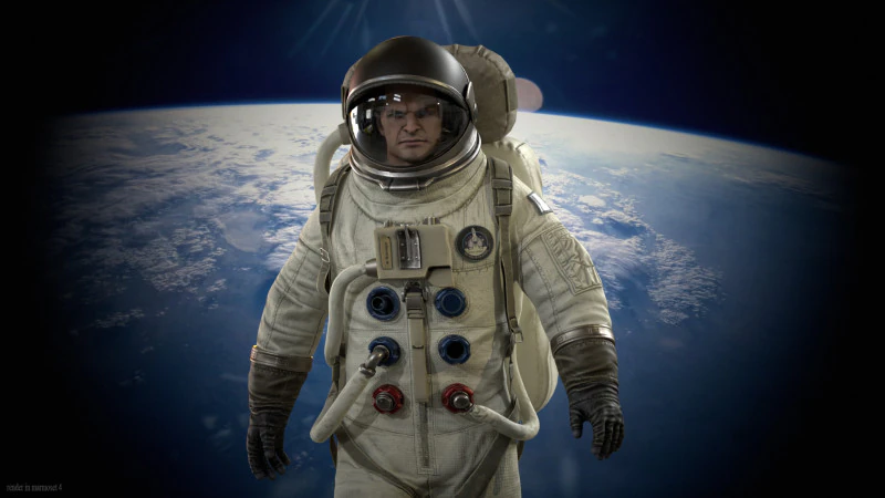 Astronot 3D Model .c4d .max .obj .3ds .fbx .stl .blend 