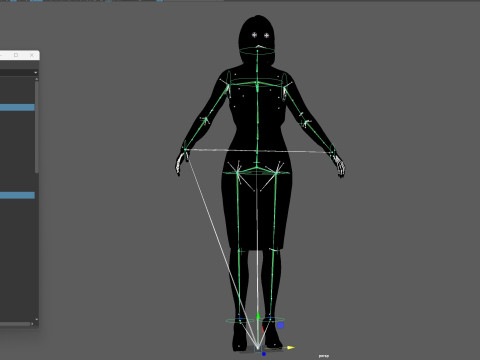 Asian Office girl 3D Модель