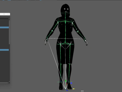 Asian Office girl 3D Model