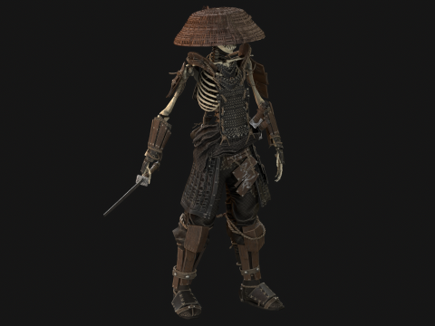SkeletonSamurai2 3D Model