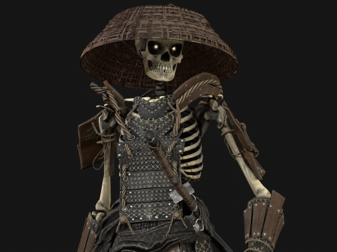 SkeletonSamurai2 3D Model