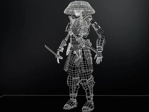 SkeletonSamurai2 3D Model