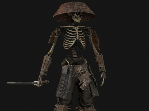 SkeletonSamurai2 3D Model