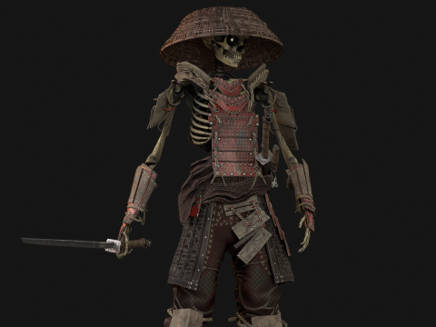 SkeletonSamurai2 3D Model