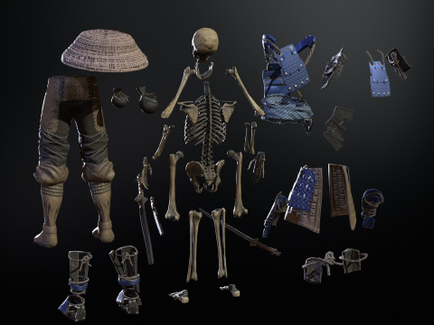 SkeletonSamurai2 3D Model