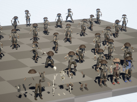 SkeletonSamurai2 3D Model