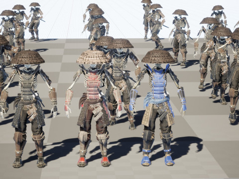 SkeletonSamurai2 3D Model