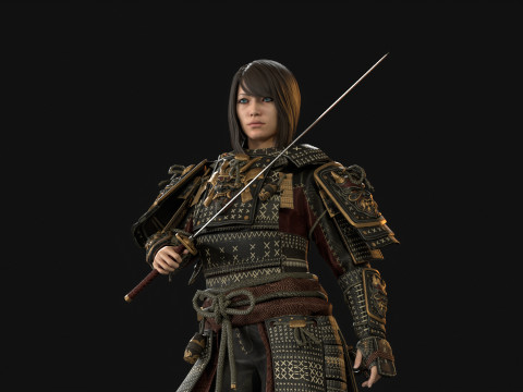 Samurai Girl2 3D Модель