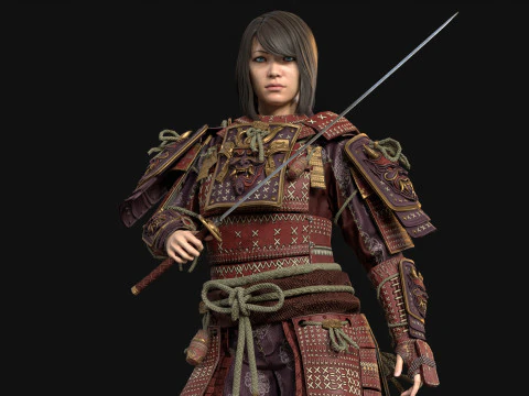 Samurai Girl2 3D Model