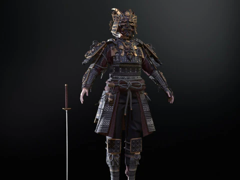 Samurai Girl2 3D Model