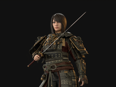 Samurai Girl2 Modèle 3D