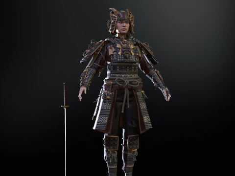 Samurai Girl2 3D Model