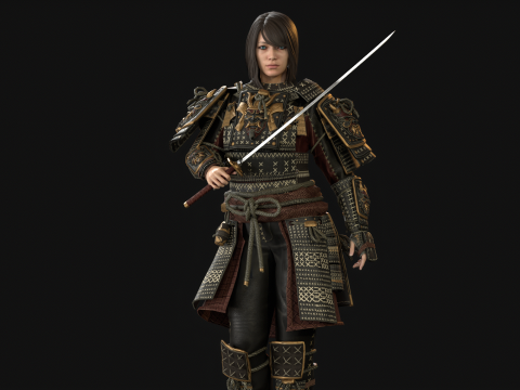 Samurai Girl2 Modèle 3D
