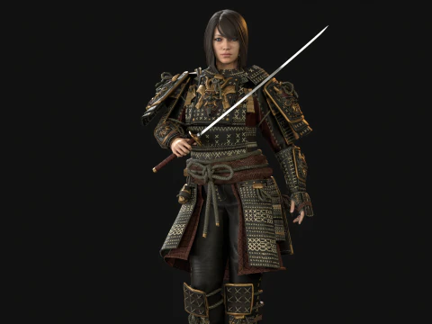 Samurai Girl2 3D Model