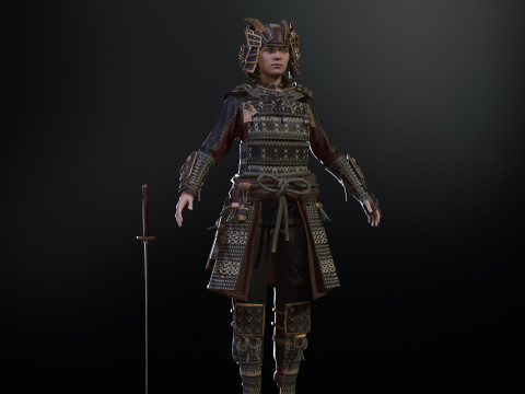 Samurai Girl2 Modèle 3D