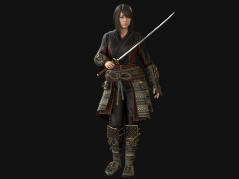 Samurai Girl2 Modèle 3D