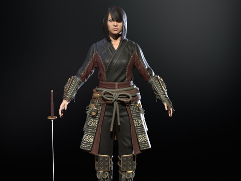 Samurai Girl2 Modèle 3D