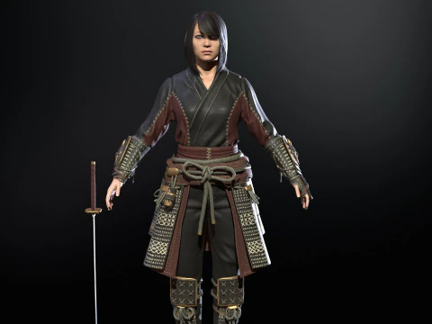 Samurai Girl2 3D Model