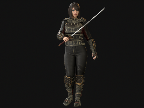 Samurai Girl2 Modèle 3D