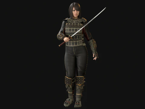 Samurai Girl2 3D Model