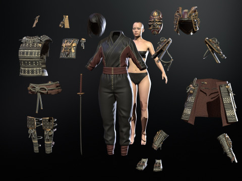 Samurai Girl2 Modèle 3D