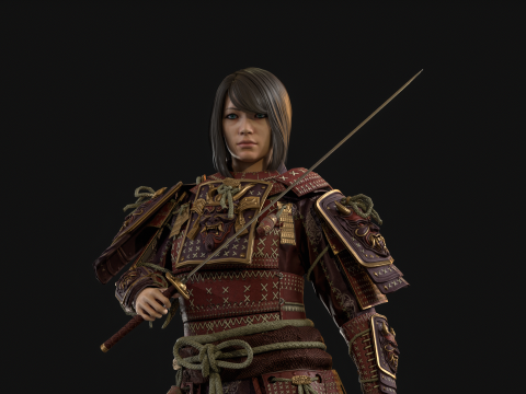 Samurai Girl2 Modèle 3D