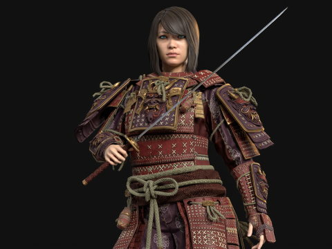 Samurai Girl2 Modèle 3D