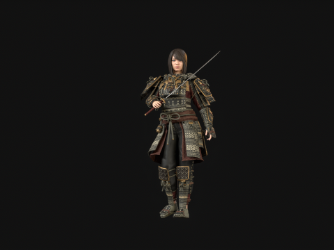 Samurai Girl2 Modèle 3D