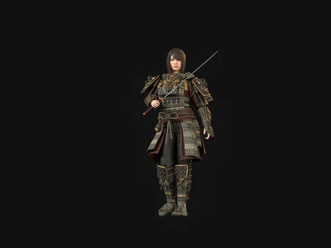 Samurai Girl2 3D Model