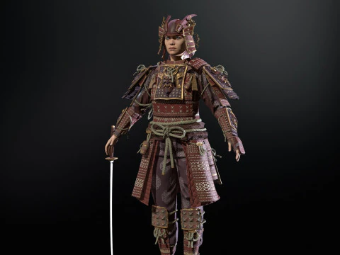 Samurai Girl2 3D Model