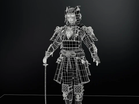 Samurai Girl2 3D Model