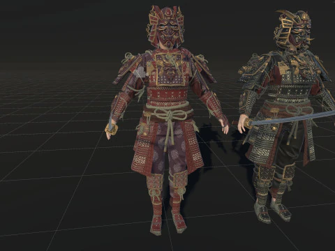 Samurai Girl2 3D Model