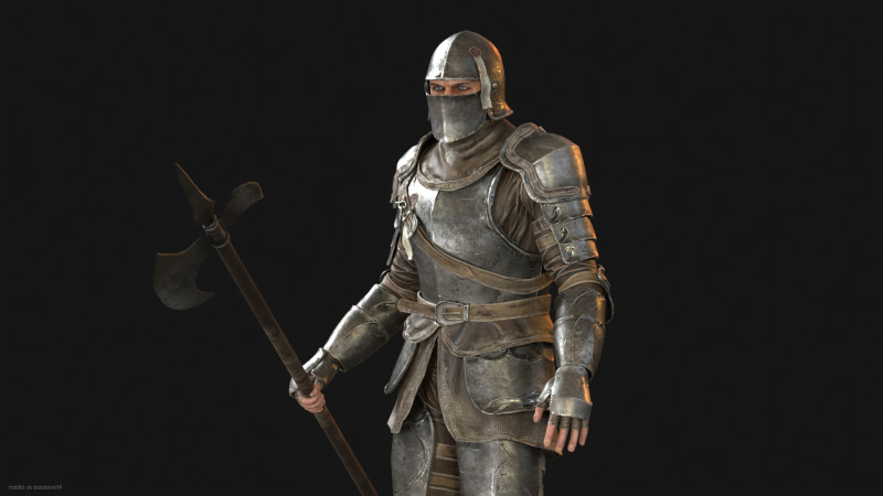 NPC Guardian1 3D 模型 .c4d .max .obj .3ds .fbx .stl .blend 