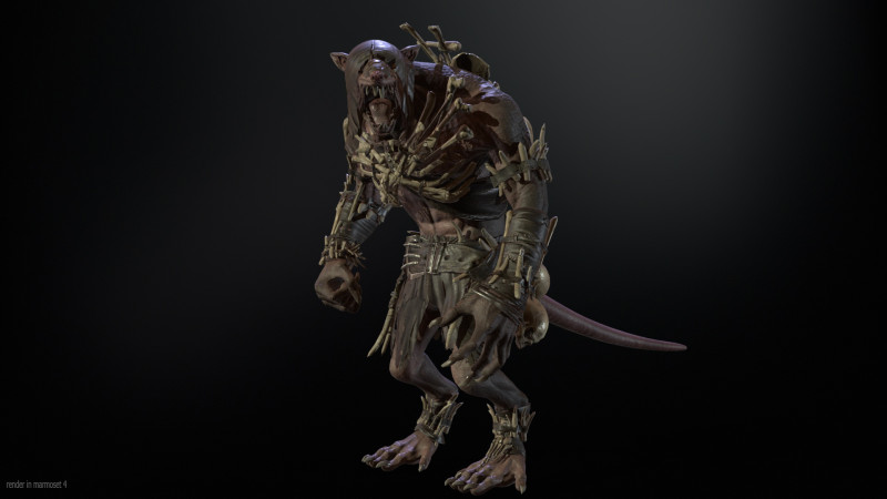 RatmanWarrior2 3Dモデル .c4d .max .obj .3ds .fbx .stl .blend 