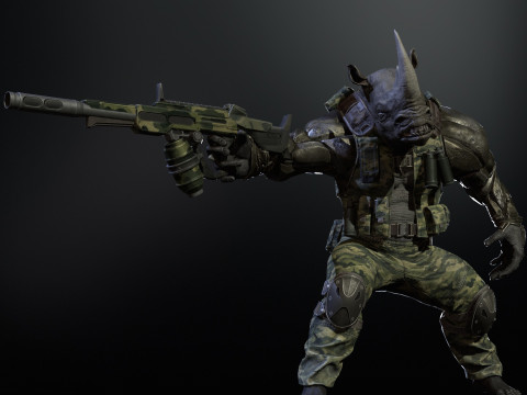 Rhino Military 3D मॉडल