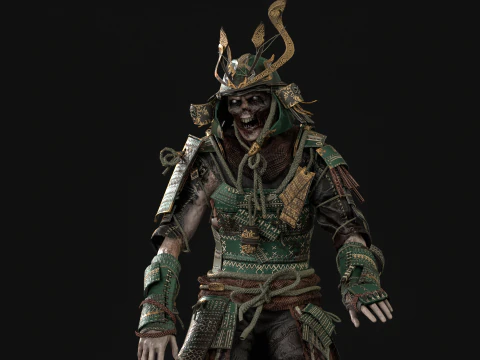 Zombi Samurai Model 3D