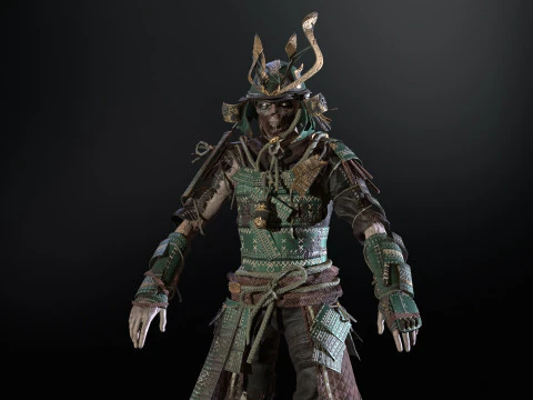 Zombi Samurai Model 3D