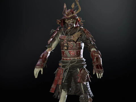 Zombi Samurai Model 3D