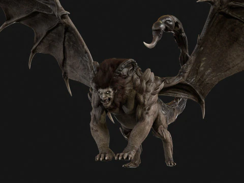 マンティコア 3Dモデル