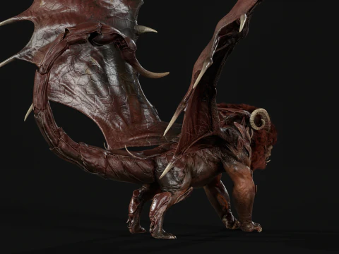 マンティコア 3Dモデル