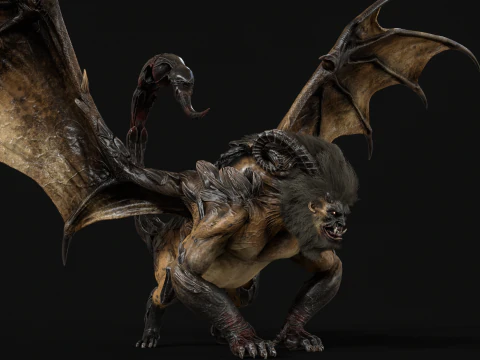 マンティコア 3Dモデル