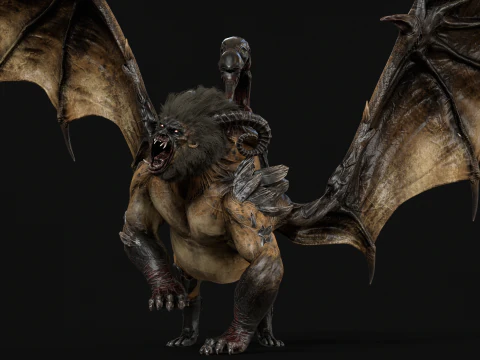 マンティコア 3Dモデル