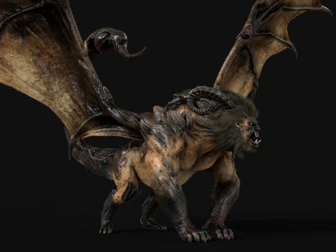 マンティコア 3Dモデル