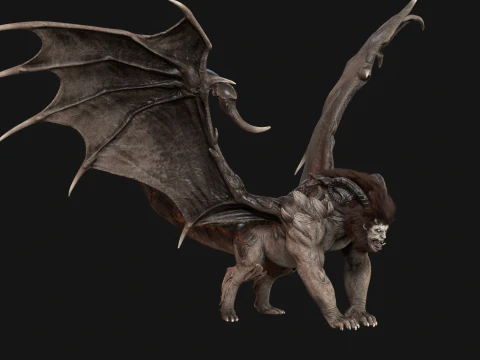 マンティコア 3Dモデル