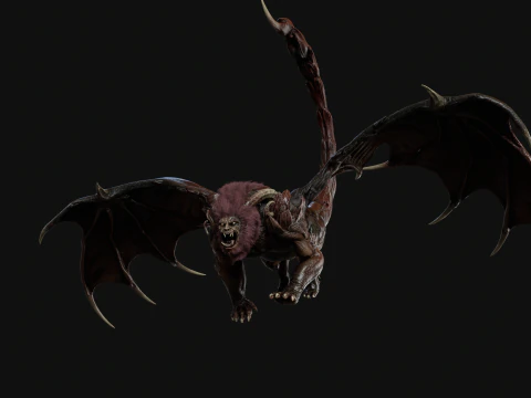 マンティコア 3Dモデル