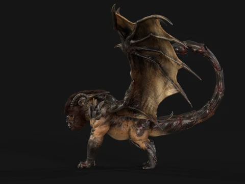 マンティコア 3Dモデル